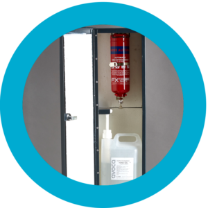 OneStep Hand Sanitiser Station with fire protection